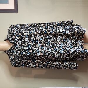 J.jill long sleeve floral blouse